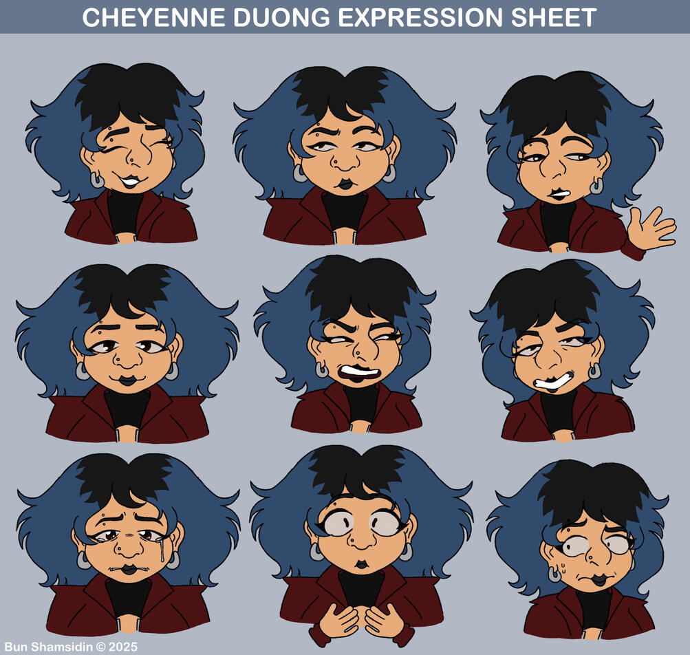Cheyenne Expression Sheet (Uni Project), 2025